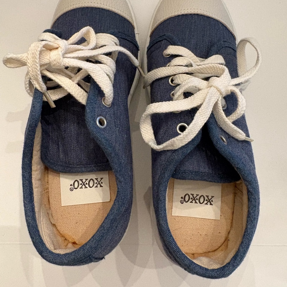 VINTAGE90s-Y2K-XOXO Chunky Platform Shoes  Denim Blue Women’s Size 9 NWOB - Picture 4 of 11